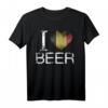 Ich liebe Belgisches Bier Belgien Flagge Oktoberfest Trinken T-Shirt – Perfektes Geschenk für Bierliebhaber und Oktoberfest-Fans