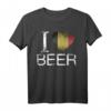 Ich liebe Belgisches Bier Belgien Flagge Oktoberfest Trinken T-Shirt – Perfektes Geschenk für Bierliebhaber und Oktoberfest-Fans