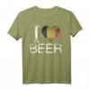 Ich liebe Belgisches Bier Belgien Flagge Oktoberfest Trinken T-Shirt – Perfektes Geschenk für Bierliebhaber und Oktoberfest-Fans