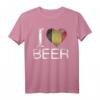 Ich liebe Belgisches Bier Belgien Flagge Oktoberfest Trinken T-Shirt – Perfektes Geschenk für Bierliebhaber und Oktoberfest-Fans