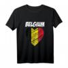 Belgien Flagge T-Shirt mit Herz, 'I love Belgium' - Patriotisches Shirt für Damen und Herren, Souvenirs & Geschenk für Belgien-Liebhaber