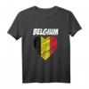 Belgien Flagge T-Shirt mit Herz, 'I love Belgium' - Patriotisches Shirt für Damen und Herren, Souvenirs & Geschenk für Belgien-Liebhaber