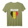 Belgien Flagge T-Shirt mit Herz, 'I love Belgium' - Patriotisches Shirt für Damen und Herren, Souvenirs & Geschenk für Belgien-Liebhaber