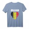 Belgien Flagge T-Shirt mit Herz, 'I love Belgium' - Patriotisches Shirt für Damen und Herren, Souvenirs & Geschenk für Belgien-Liebhaber