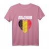 Belgien Flagge T-Shirt mit Herz, 'I love Belgium' - Patriotisches Shirt für Damen und Herren, Souvenirs & Geschenk für Belgien-Liebhaber