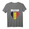 Belgien Flagge T-Shirt mit Herz, 'I love Belgium' - Patriotisches Shirt für Damen und Herren, Souvenirs & Geschenk für Belgien-Liebhaber