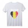 Belgien Flagge T-Shirt mit Herz, 'I love Belgium' - Patriotisches Shirt für Damen und Herren, Souvenirs & Geschenk für Belgien-Liebhaber
