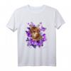 Lustiges lila Bengalische Katze T-Shirt mit Blumen und Schmetterling – Perfekt für Katzenliebhaber, Halloween & Weihnachten