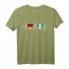 Deutschland und Nigeria Flaggen T-Shirt – Stolz auf doppelte Staatsbürgerschaft, Herzdesign für Integration & Gastfreundschaft