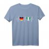 Deutschland und Nigeria Flaggen T-Shirt – Stolz auf doppelte Staatsbürgerschaft, Herzdesign für Integration & Gastfreundschaft
