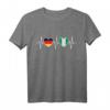 Deutschland und Nigeria Flaggen T-Shirt – Stolz auf doppelte Staatsbürgerschaft, Herzdesign für Integration & Gastfreundschaft