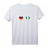 Deutschland und Nigeria Flaggen T-Shirt – Stolz auf doppelte Staatsbürgerschaft, Herzdesign für Integration & Gastfreundschaft