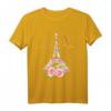 Farbenfrohes Eiffelturm Paris T-Shirt – Liebe in Frankreich, Pariser Rose & Macarons Motiv für Romantikfans