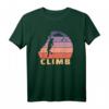 Climb | Bergsteiger und Kletter T-Shirt mit Vintage Sonnenuntergang – Perfekt als Geschenk für Kletterer, Bergsteiger & Abenteuerliebhaber