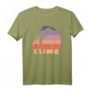 Climb | Bergsteiger und Kletter T-Shirt mit Vintage Sonnenuntergang – Perfekt als Geschenk für Kletterer, Bergsteiger & Abenteuerliebhaber