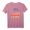 Climb | Bergsteiger und Kletter T-Shirt mit Vintage Sonnenuntergang – Perfekt als Geschenk für Kletterer, Bergsteiger & Abenteuerliebhaber