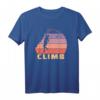 Climb | Bergsteiger und Kletter T-Shirt mit Vintage Sonnenuntergang – Perfekt als Geschenk für Kletterer, Bergsteiger & Abenteuerliebhaber