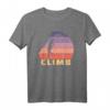 Climb | Bergsteiger und Kletter T-Shirt mit Vintage Sonnenuntergang – Perfekt als Geschenk für Kletterer, Bergsteiger & Abenteuerliebhaber