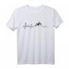 Herzschlag Berg T-Shirt – Geschenk für Wanderer, Bergsteiger & Kletterer, Outdoor Motiv für Naturliebhaber