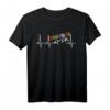 Trekking Shirts für Männer und Frauen - Gebetsflagge Berg Herzschlag T-Shirt für Himalaya-Reisende & Bergliebhaber