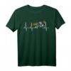 Trekking Shirts für Männer und Frauen - Gebetsflagge Berg Herzschlag T-Shirt für Himalaya-Reisende & Bergliebhaber