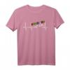 Trekking Shirts für Männer und Frauen - Gebetsflagge Berg Herzschlag T-Shirt für Himalaya-Reisende & Bergliebhaber