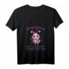 Damen T-Shirt mit Optimismus-Motiv - Pinke Biene, süßes Sumsi mit Po, V-Ausschnitt, leicht und klassisch geschnitten