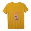Damen T-Shirt mit Optimismus-Motiv - Pinke Biene, süßes Sumsi mit Po, V-Ausschnitt, leicht und klassisch geschnitten