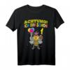 Achtung Ich Bin Schon 1 Tier Geburtstag Biene T-Shirt – Lustiges Kindergeburtstags-Shirt mit Tiermotiv, klassisch geschnitten
