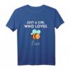 Just A Girl Who Loves Bees - Lustiges Bienen Imker Frauen T-Shirt als Geschenk für Bienenliebhaberinnen und Bienenzüchterinnen