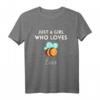 Just A Girl Who Loves Bees - Lustiges Bienen Imker Frauen T-Shirt als Geschenk für Bienenliebhaberinnen und Bienenzüchterinnen