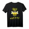 Bee Happy Bienen Imker Spruch T-Shirt – Süßes Cartoon Bienen Motiv als Geschenkidee für Imker, Naturschützer & Tierliebhaber zu Geburtstag, Muttertag, Vatertag, Weihnachten & Ostern