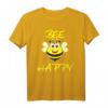 Bee Happy Bienen Imker Spruch T-Shirt – Süßes Cartoon Bienen Motiv als Geschenkidee für Imker, Naturschützer & Tierliebhaber zu Geburtstag, Muttertag, Vatertag, Weihnachten & Ostern