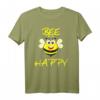 Bee Happy Bienen Imker Spruch T-Shirt – Süßes Cartoon Bienen Motiv als Geschenkidee für Imker, Naturschützer & Tierliebhaber zu Geburtstag, Muttertag, Vatertag, Weihnachten & Ostern