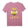 Bee Happy Bienen Imker Spruch T-Shirt – Süßes Cartoon Bienen Motiv als Geschenkidee für Imker, Naturschützer & Tierliebhaber zu Geburtstag, Muttertag, Vatertag, Weihnachten & Ostern