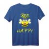 Bee Happy Bienen Imker Spruch T-Shirt – Süßes Cartoon Bienen Motiv als Geschenkidee für Imker, Naturschützer & Tierliebhaber zu Geburtstag, Muttertag, Vatertag, Weihnachten & Ostern