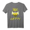 Bee Happy Bienen Imker Spruch T-Shirt – Süßes Cartoon Bienen Motiv als Geschenkidee für Imker, Naturschützer & Tierliebhaber zu Geburtstag, Muttertag, Vatertag, Weihnachten & Ostern