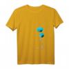 Blaues Damen T-Shirt mit Biene und Mohnblumen – Nachhaltiges V-Ausschnitt Shirt für Naturschutz und Umweltbewusstsein