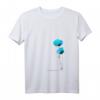 Blaues Damen T-Shirt mit Biene und Mohnblumen – Nachhaltiges V-Ausschnitt Shirt für Naturschutz und Umweltbewusstsein
