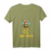 Damen Imker T-Shirt mit Biene, Honig, Hummeln & 'Bee Happy' - Perfekt zum Geburtstag & für Bienenliebhaber ab 40 Jahre