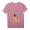 Damen Imker T-Shirt mit Biene, Honig, Hummeln & 'Bee Happy' - Perfekt zum Geburtstag & für Bienenliebhaber ab 40 Jahre