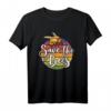 Save The Bees Blume Herren Damen Retro Sonnenuntergang Regenbogen Biene T-Shirt - Umweltfreundliches Vintage Design, ideales Geschenk zum Geburtstag