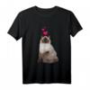 Süßes Birma Katze und Herzen T-Shirt - Niedliches Katzenmotiv für Katzenliebhaber & Tierfreunde
