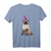 Süßes Birma Katze und Herzen T-Shirt - Niedliches Katzenmotiv für Katzenliebhaber & Tierfreunde