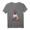 Süßes Birma Katze und Herzen T-Shirt - Niedliches Katzenmotiv für Katzenliebhaber & Tierfreunde