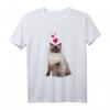 Süßes Birma Katze und Herzen T-Shirt - Niedliches Katzenmotiv für Katzenliebhaber & Tierfreunde