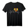 Bonn Skyline Herzschlag T-Shirt – Liebe zur Bundesstadt Bonn, NRW, mit Wahrzeichen wie Godesburg, Rhein & Co.