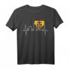 Bonn Skyline Herzschlag T-Shirt – Liebe zur Bundesstadt Bonn, NRW, mit Wahrzeichen wie Godesburg, Rhein & Co.