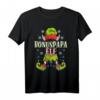 Bonuspapa Elfe Weihnachtsoutfit für Familie – Lustiges Partnerlook T-Shirt, Pullover mit Elfenmütze & Socken für Heiligabend & Weihnachten