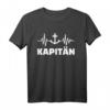 Kapitän Puls T-Shirt mit Herzschlag und Anker – Perfekt für Bootsfahrer, Seemänner und Wasserliebhaber